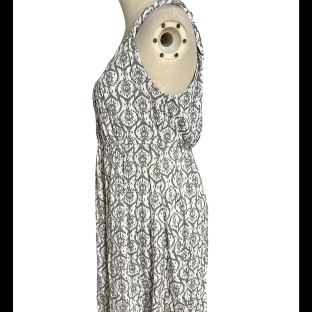 Banana Republic petite Women's PL Aztec Print White Gray Twisted Tank Top - Picture 7 of 10